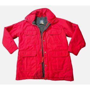 Vintage Woolrich Field Chore Jacket Coat Lined Red Made USA Size‎ M
